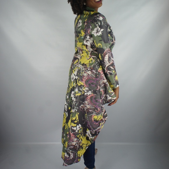 Mint Green Floral High/Low Jacket - Picture 6 of 7